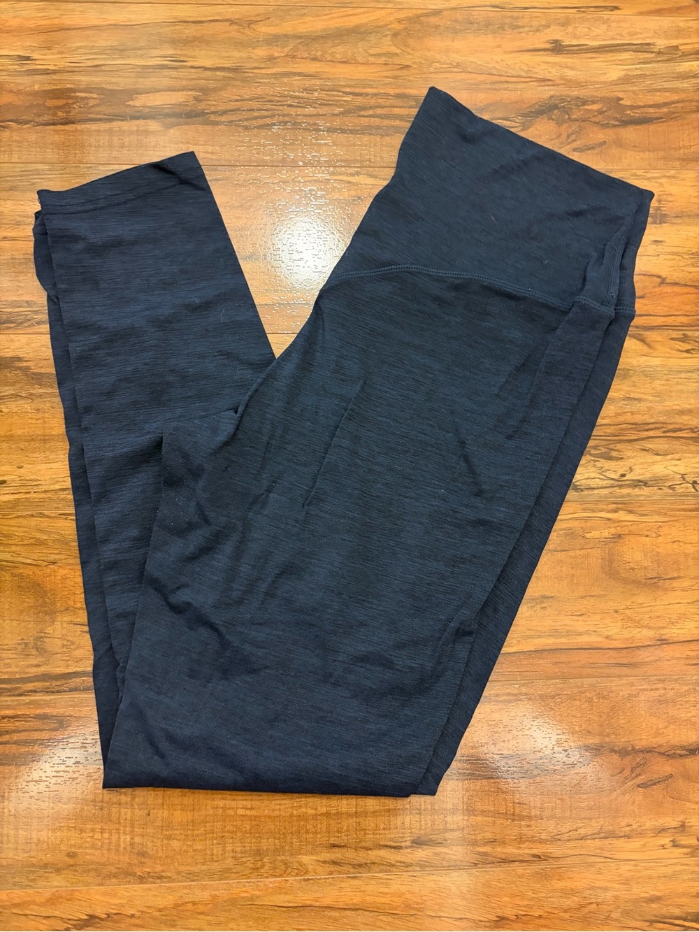 High-Waist blue Heather Leggings - Sleek Everyday Stretch